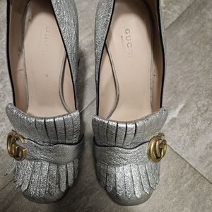 Authentic Gucci Silver Women's Shoes